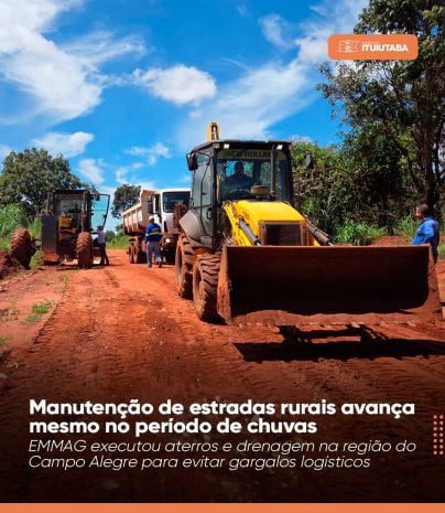 Manutenção mesmo nas chuvas